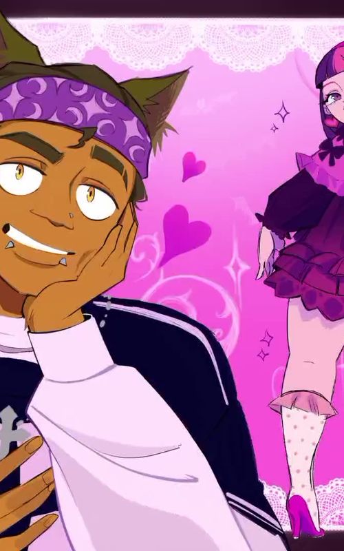 Dráculaura y Clawd 🩷🐾 #draculaura #monsterhigh #digitalart #fanart #monsterhighdolls 