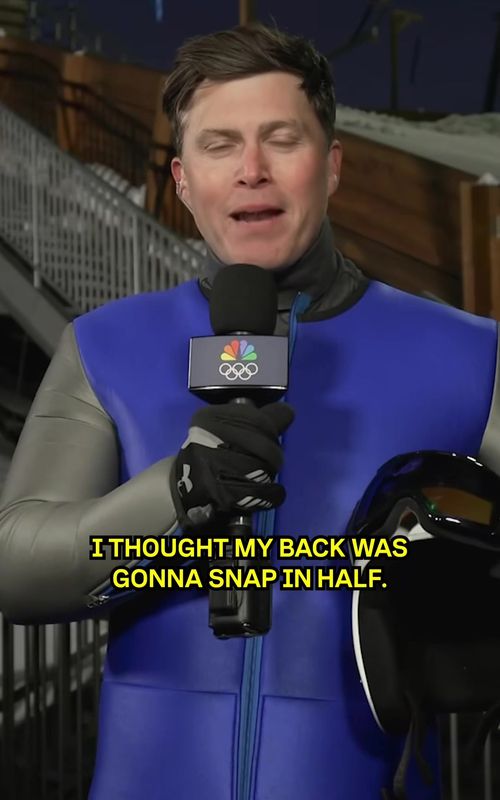 Bobsled: 1; Colin Jost: 0. 😅 #winterolympics 