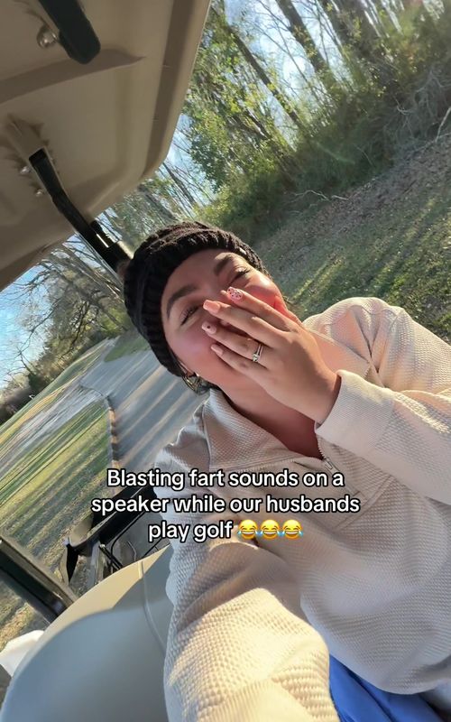 By far one of the funniest things we’ve done😂😂👏🏼👏🏼 we were so ready to leave the course. 10/10 recommend! It worked lol #g#golff#funnyp#prankE@Elijah WatsonA@Ashlyn | Boy mamag@gluke0789