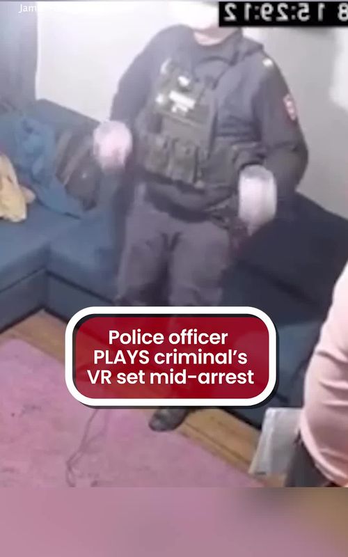 The police officer was caught playing a criminal's VR video game, when he was supposed to be arresting him.