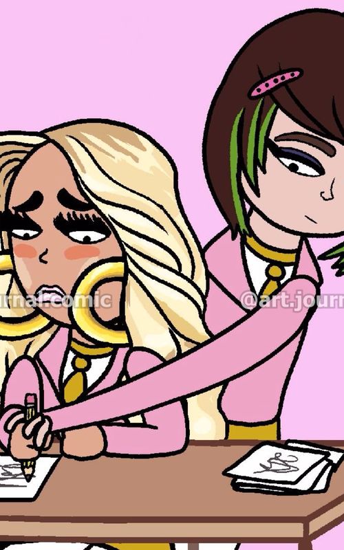 POV: the popular girls ask for your drawing help in class before first period 🎨 #pov #populargirls #highschool #drawing #animation 