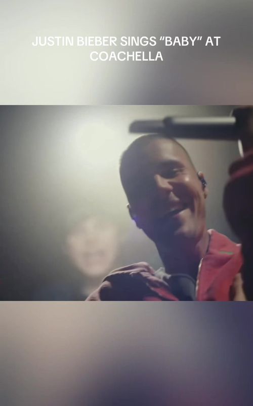 We’ll be HERE 😅 @Justin Bieber sang along to “Baby” while going through some of his greatest hits during his #Coachella set.  (🎥: YouTube / Coachella)