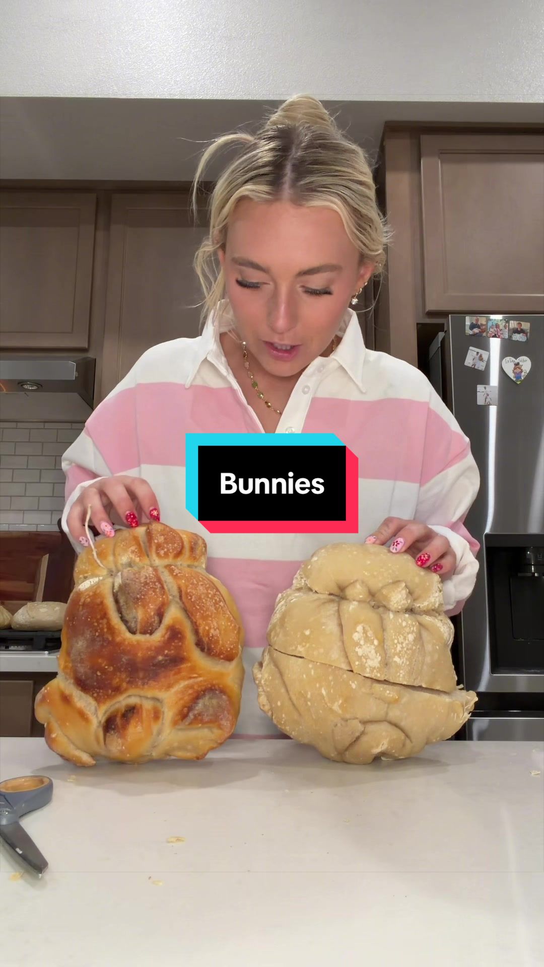 Debby wants to be a circle 😐⚪️🥖 #baking #sourdough #DIY. Making a bunny sourdough bread 