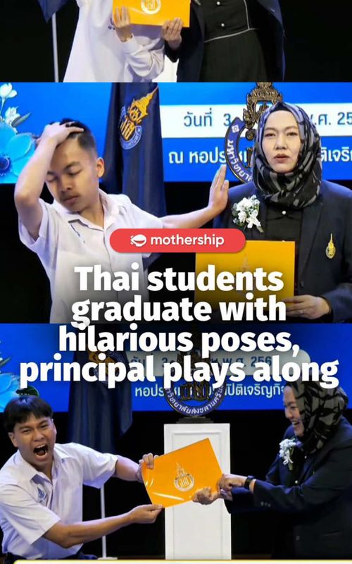Putting the pal in the principal 😎 Students from Satit PSU Pattani Secondary graduated with much style and creativity, gaining them attention even outside of Thailand. #mothershipabroad