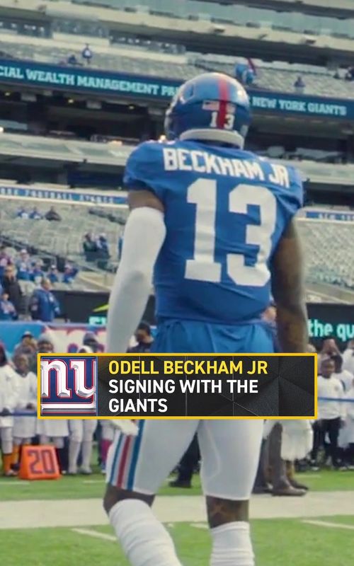 OBJ is back in NY 🍎 The WR is signing with the Giants, per multiple reports #nfl #odellbeckhamjr #obj #newyorkgiants #giants 