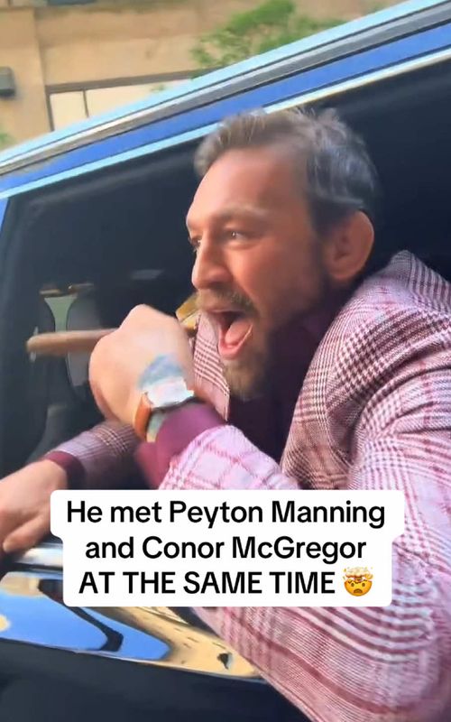 What are the chances 😳 (via @mark.Anthonyz) #nfl #UFC #peytonmanning #conormcgregor #mma 