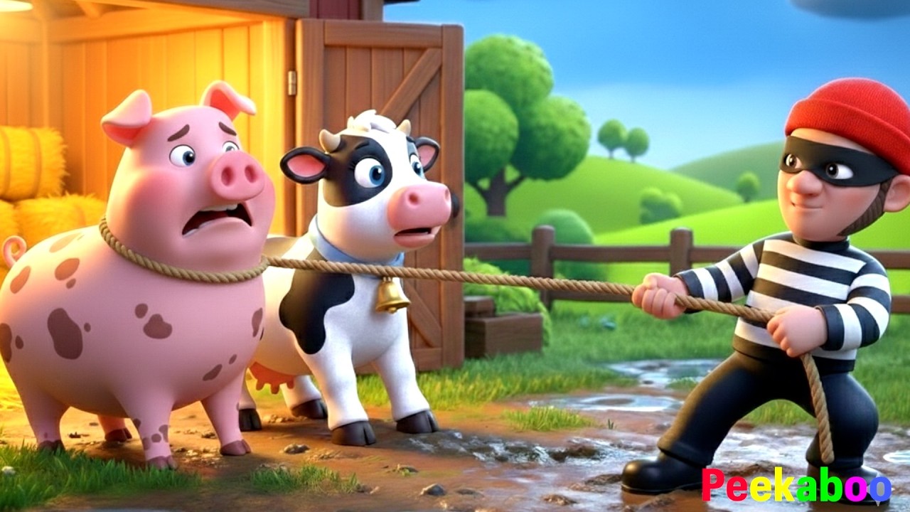 Thief at Old MacDonald Farm! 😱 All the Zoo Animals are Gone! 🐎🐄 Police Officers Save the Day 👮‍♂️