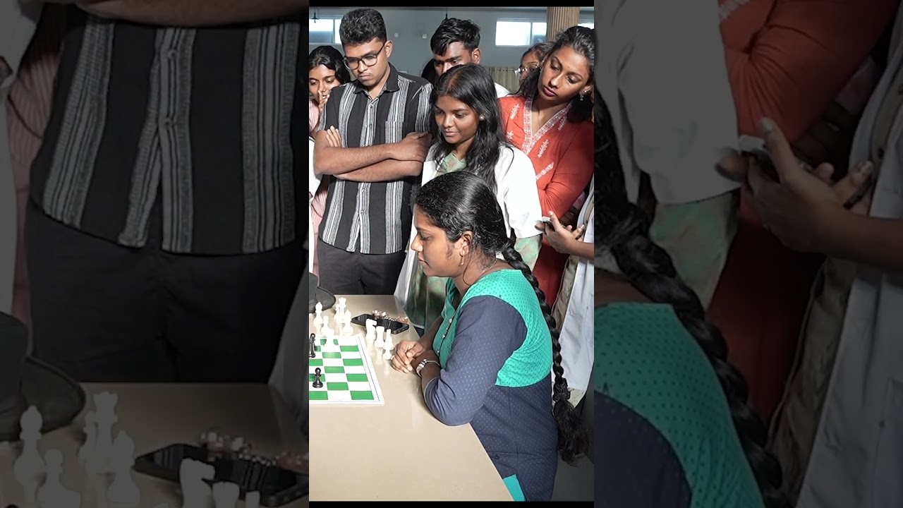 playing chess in college canteen