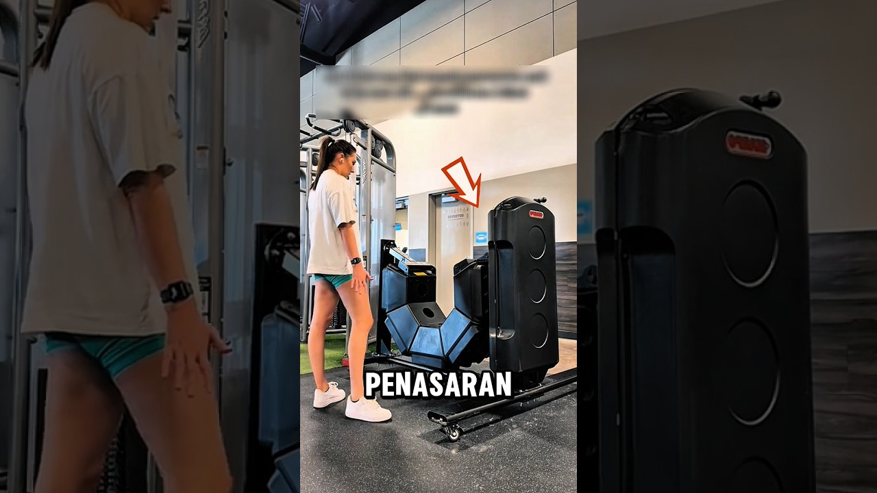 Gadis ini salah pakai alat gym, endingnya bikin kaget⁉️😯#viralshorts
