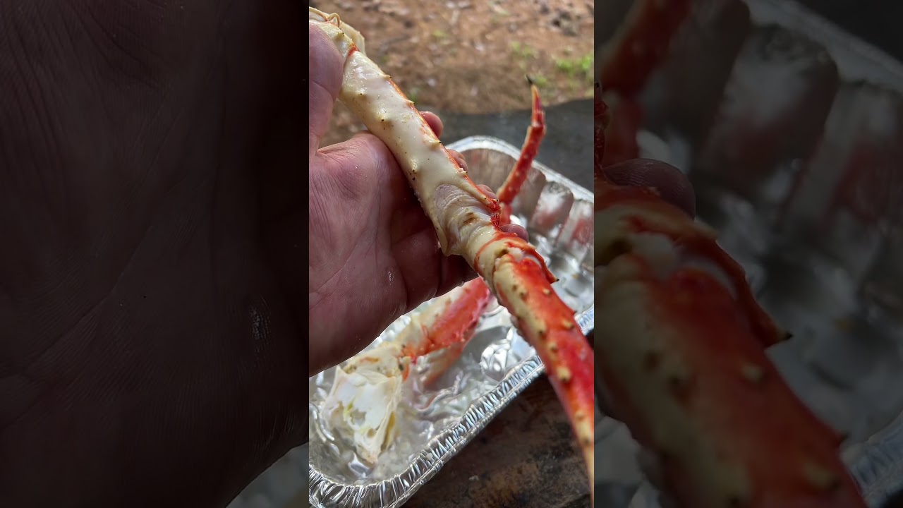 Cookin king crab #fishing #cooking #outdoors #jackery