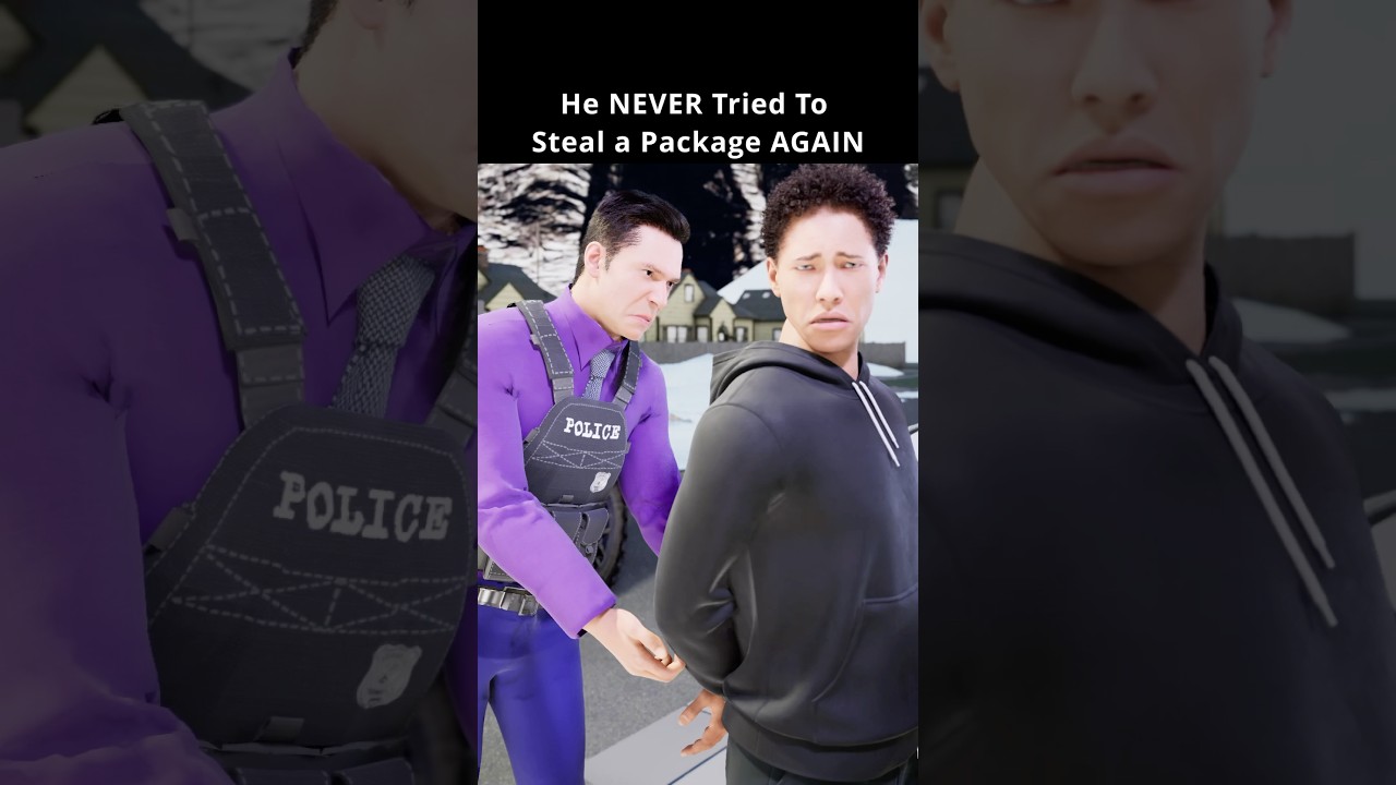 He NEVER Tried To Steal a Package AGAIN #shortsfeed #funny #story