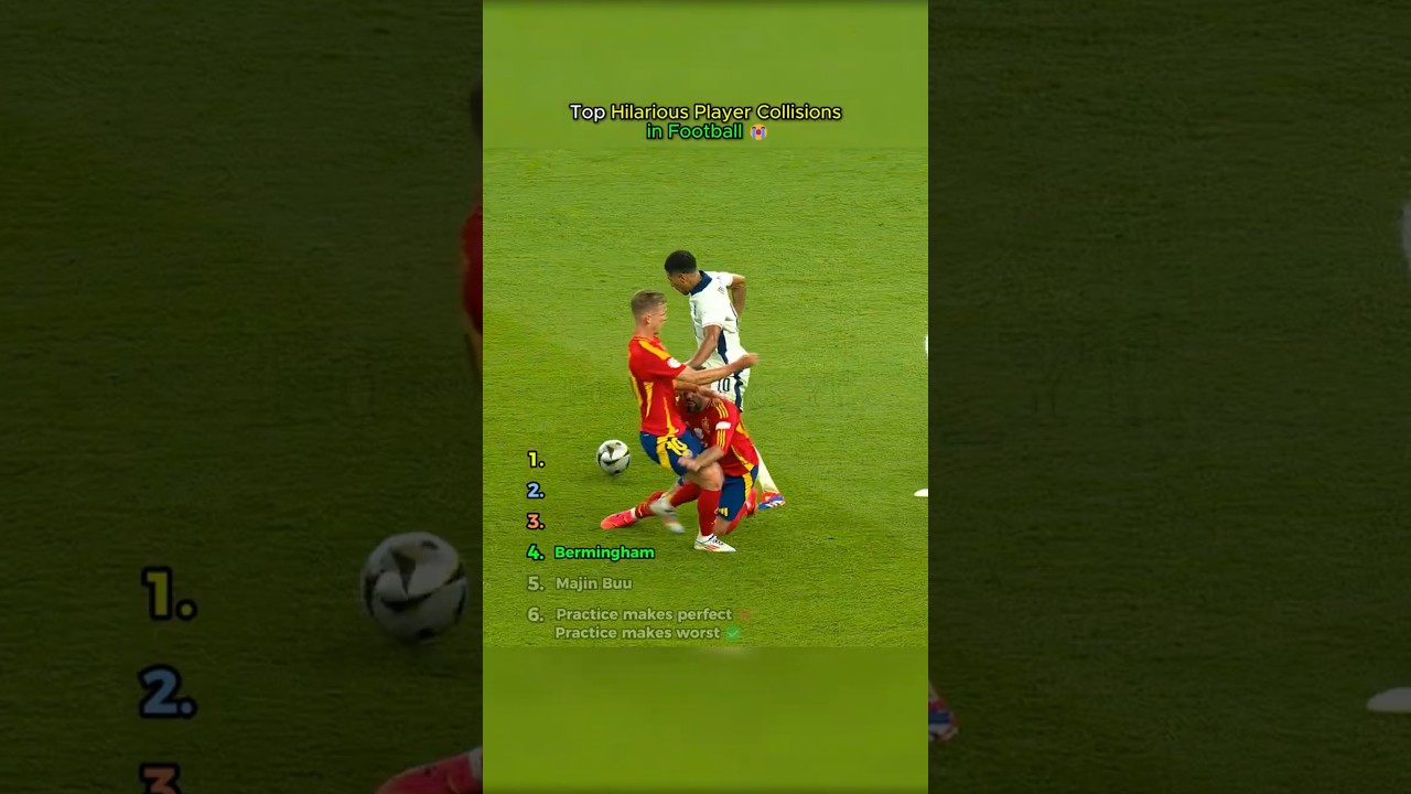 Top Hilarious Player Collisions in Football 😭