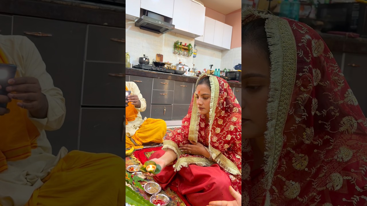 Shadi se pehele ki pooja🙏🏻🌸 #nehabisht #minivlog #vlog #bridetobe #sanatandharma #pahadi #ritual