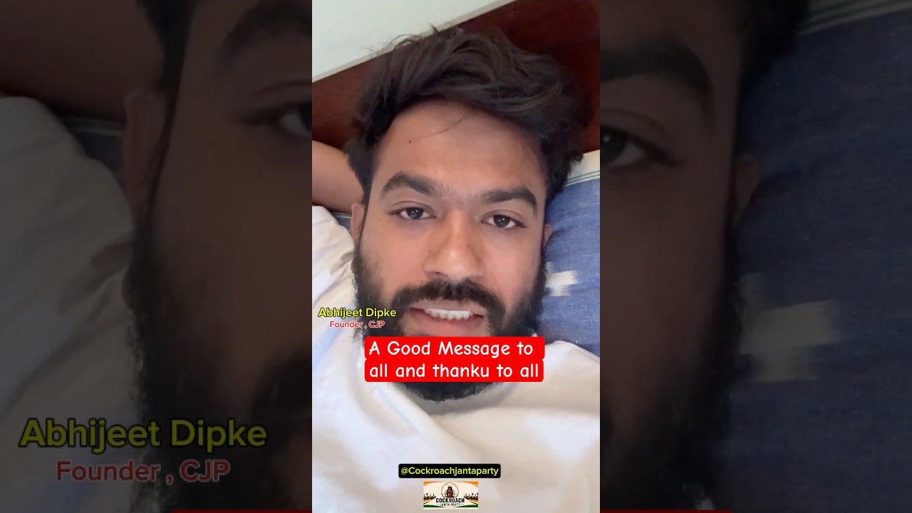 Abhijeet Message to all after winning this Victory | Cockroach Janta Party #cjp #shorts #abhijeet